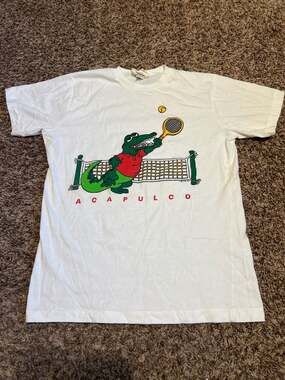Vintage 1986 Acapulco Tennis Alligator T-Shirt Single Stitch